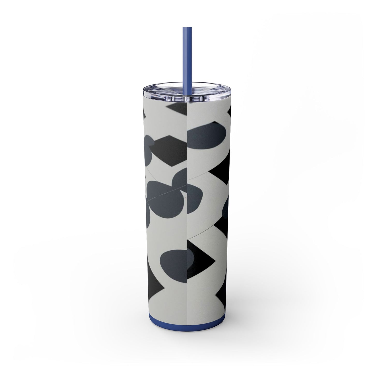 Optical Illusion Skinny Tumbler with Straw, 20oz