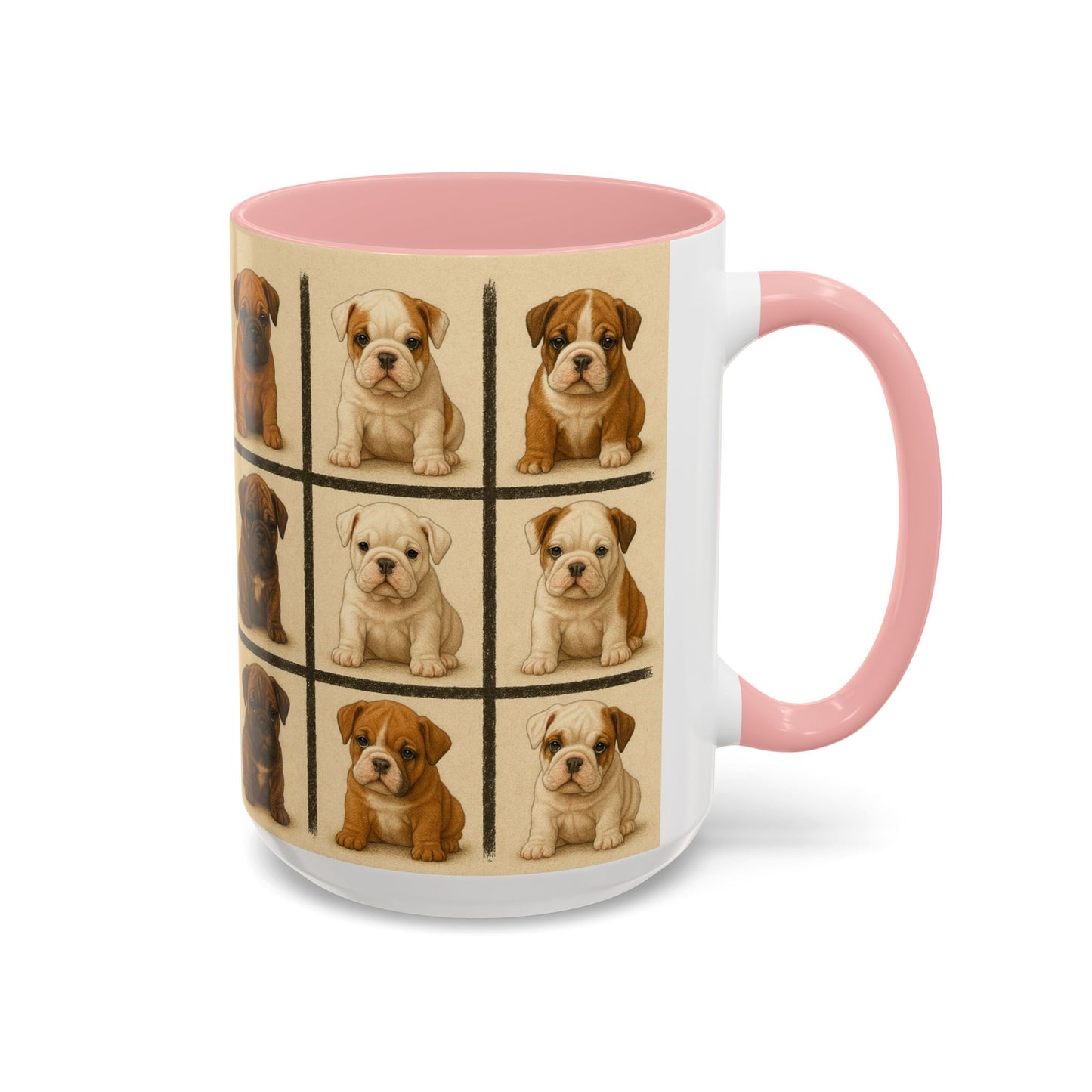Bulldog puppies Accent Coffee Mug - Perfect Gift for Dog Lovers