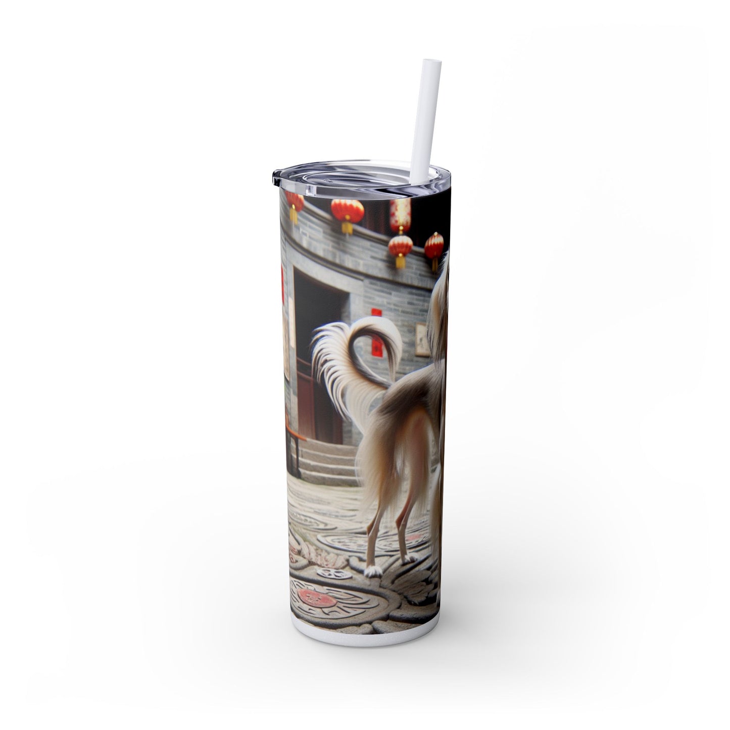 Gobelet Saluki chinois avec paille, 590 ml