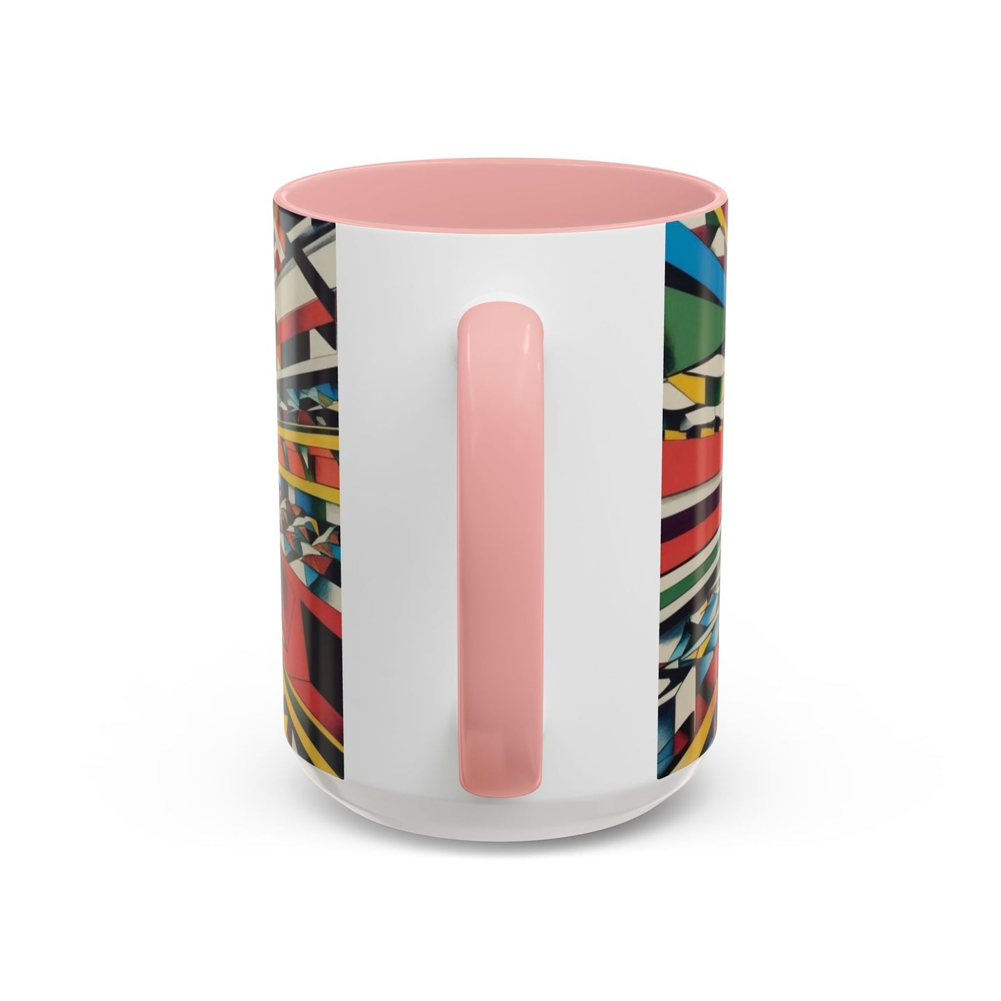 Optical Illusion Accent Mug – Ceramic Coffee Cup