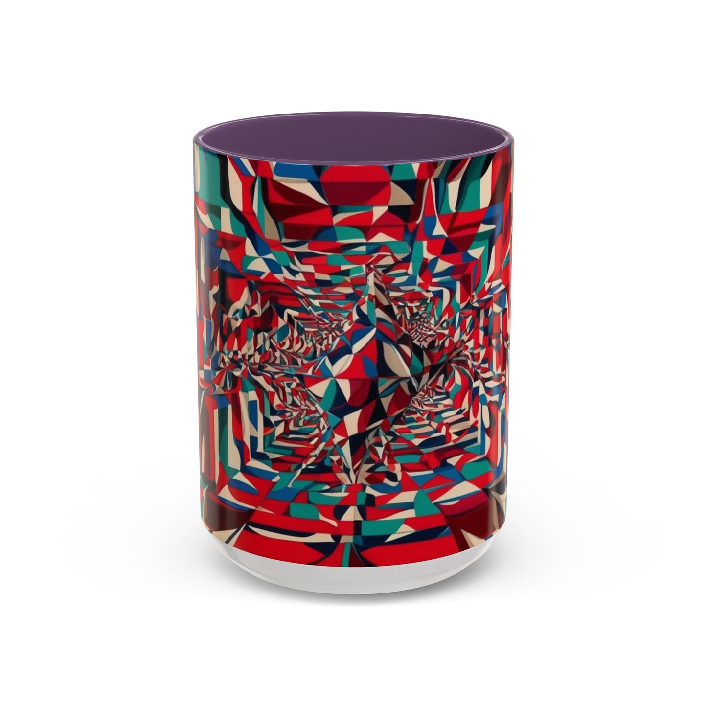 Optical Illusion Accent Mug – Ceramic Coffee Cup