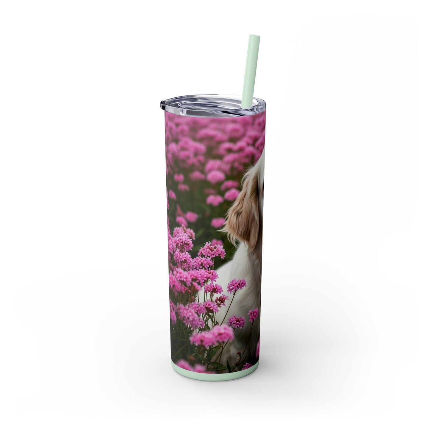 Gobelet isotherme Clumber Spaniel avec paille, 590 ml