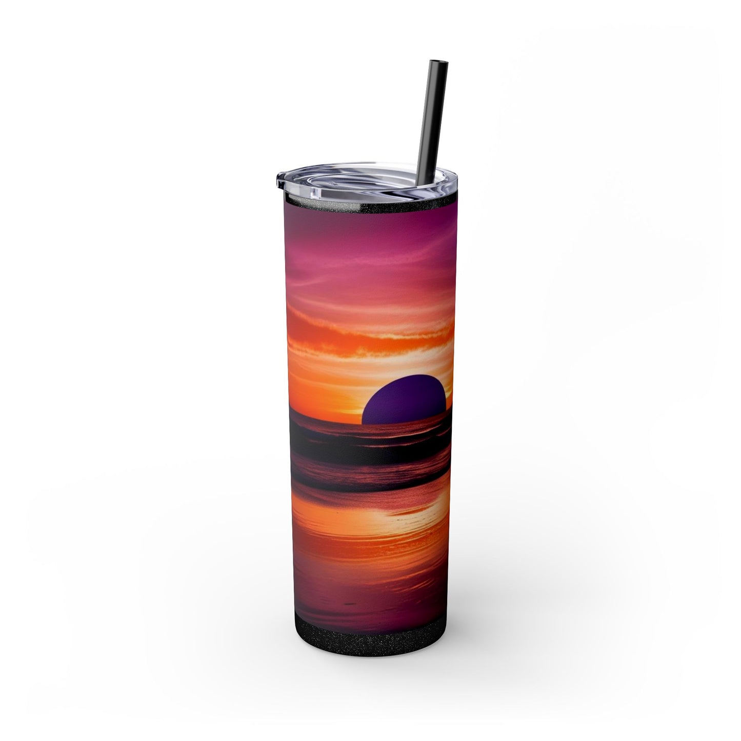 Brilliant Sunrise Skinny Tumbler with Straw, 20oz