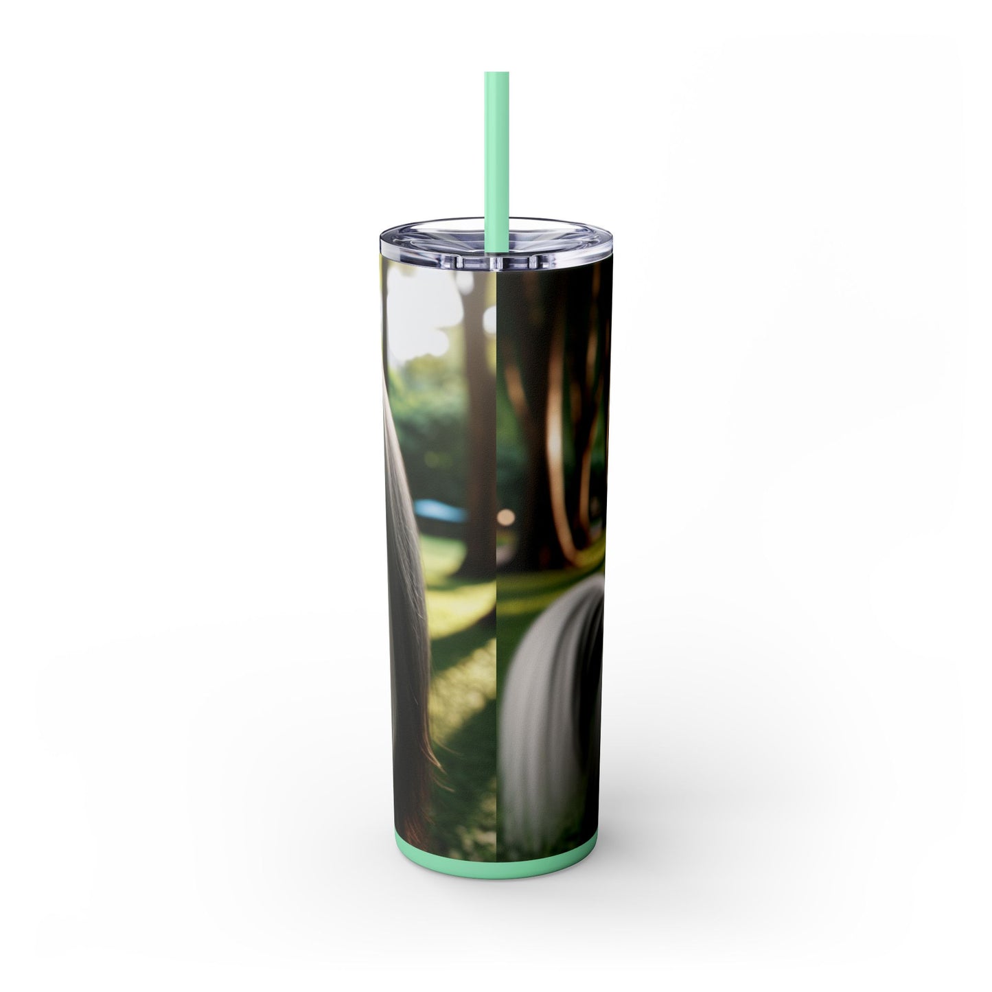Tibetan Terrier Skinny Tumbler with Straw, 20oz