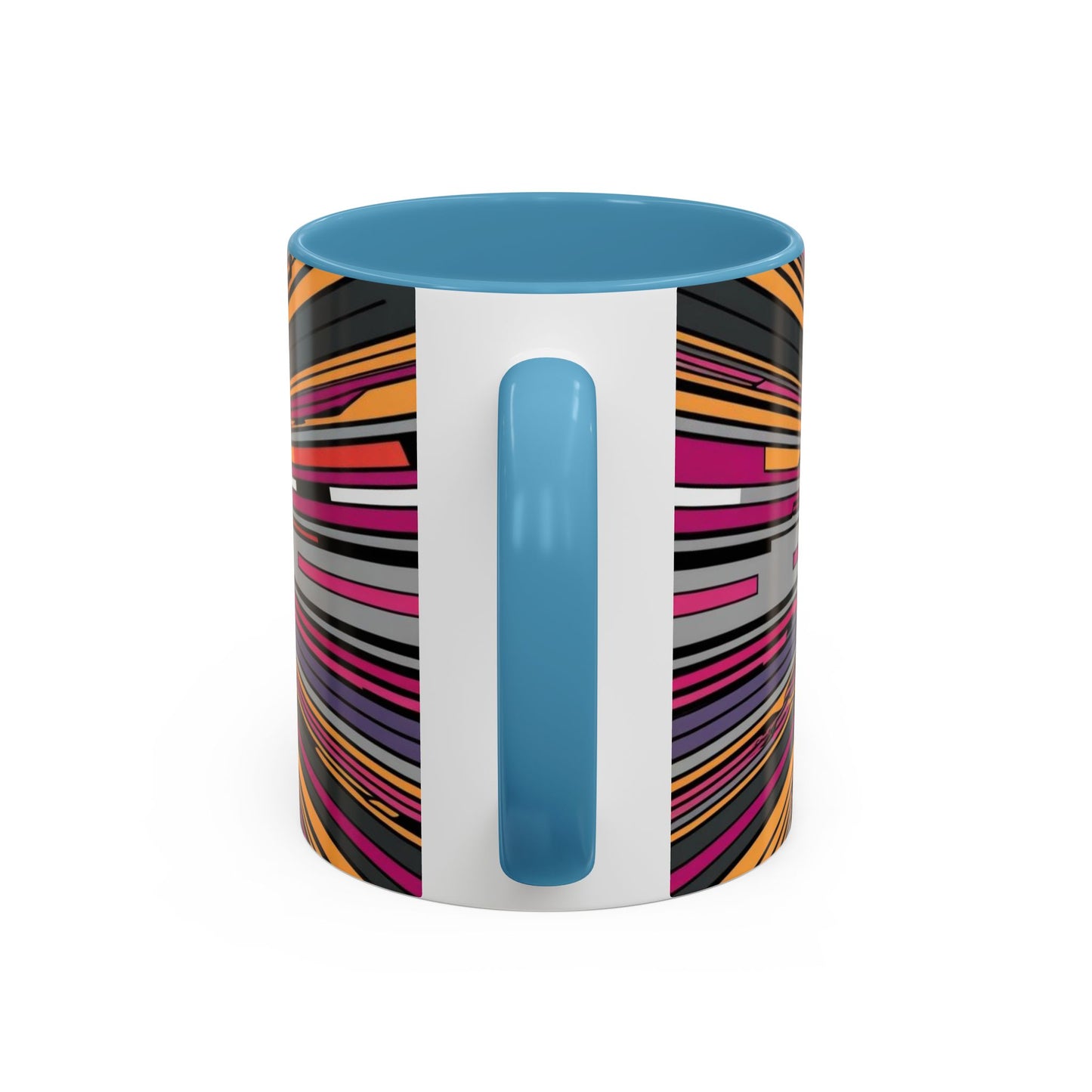 Optical Illusion Accent Mug – Ceramic Coffee Cup