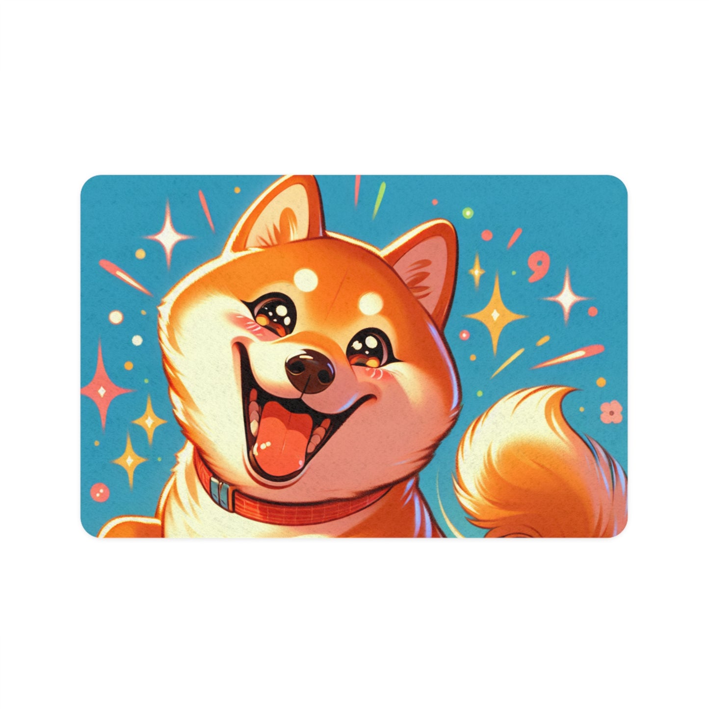 Pet Food Mat (12x18) - Shiba Inu