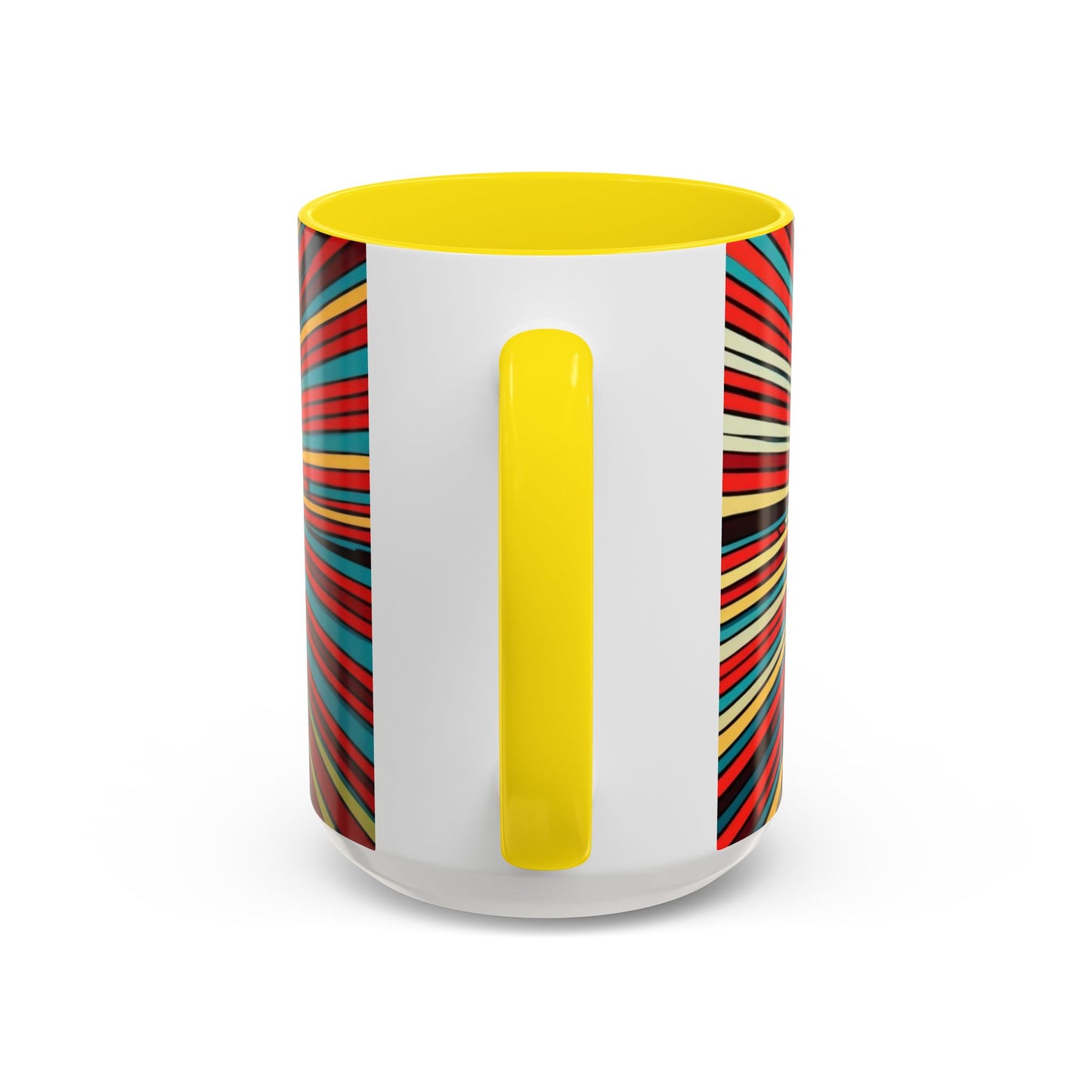Optical Illusion Accent Mug – Ceramic Coffee Cup