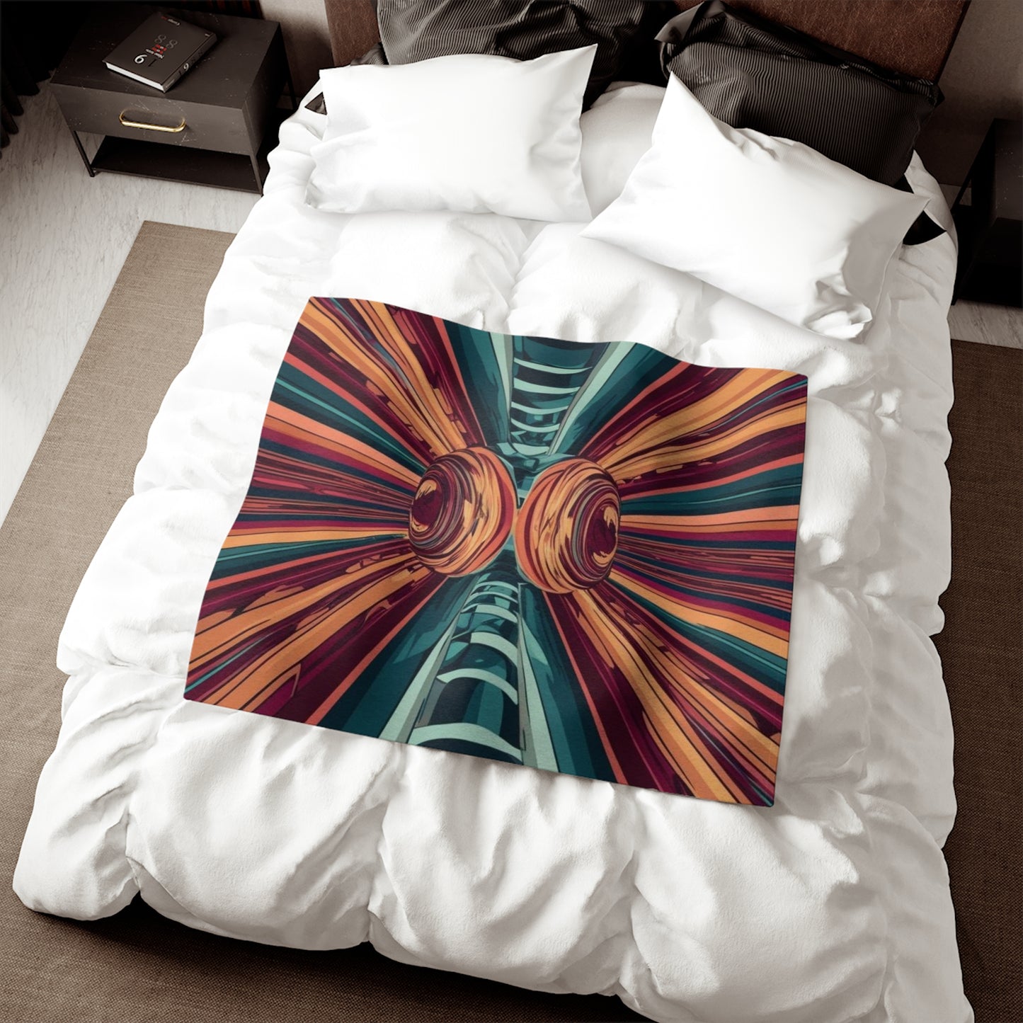 Sweat-shirt/couverture à illusion d'optique