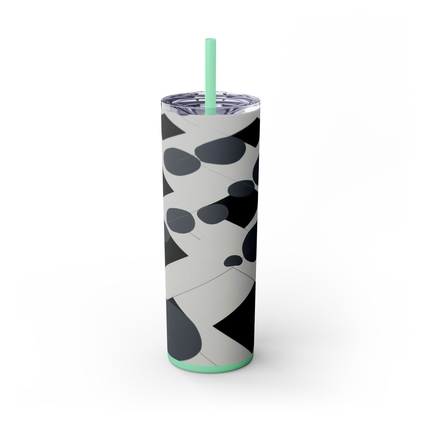 Optical Illusion Skinny Tumbler with Straw, 20oz