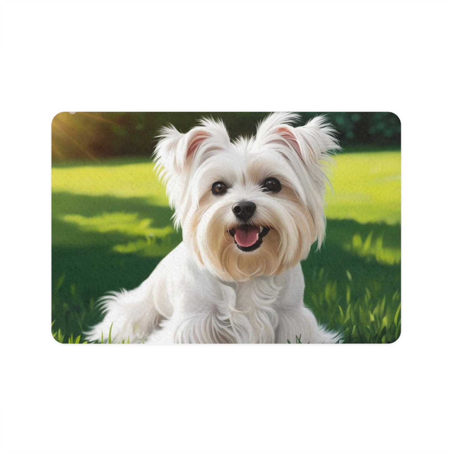 Pet Food Mat (12x18) - Maltese