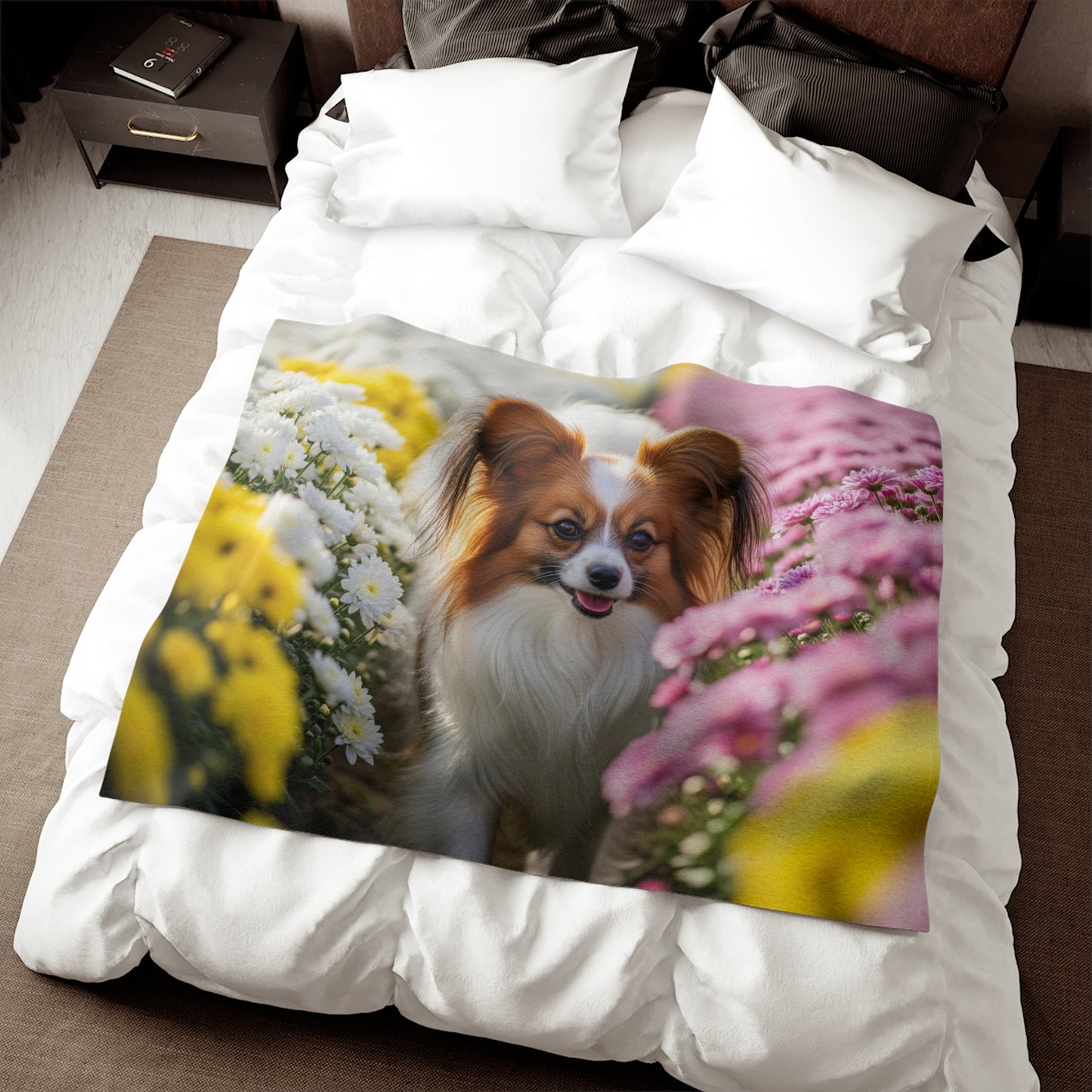 Papillon Sweatshirt Blanket