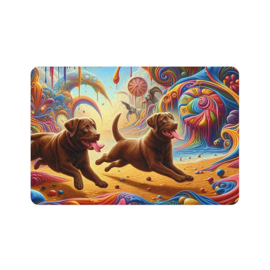 Pet Food Mat (12x18) - Chocolate Labrador
