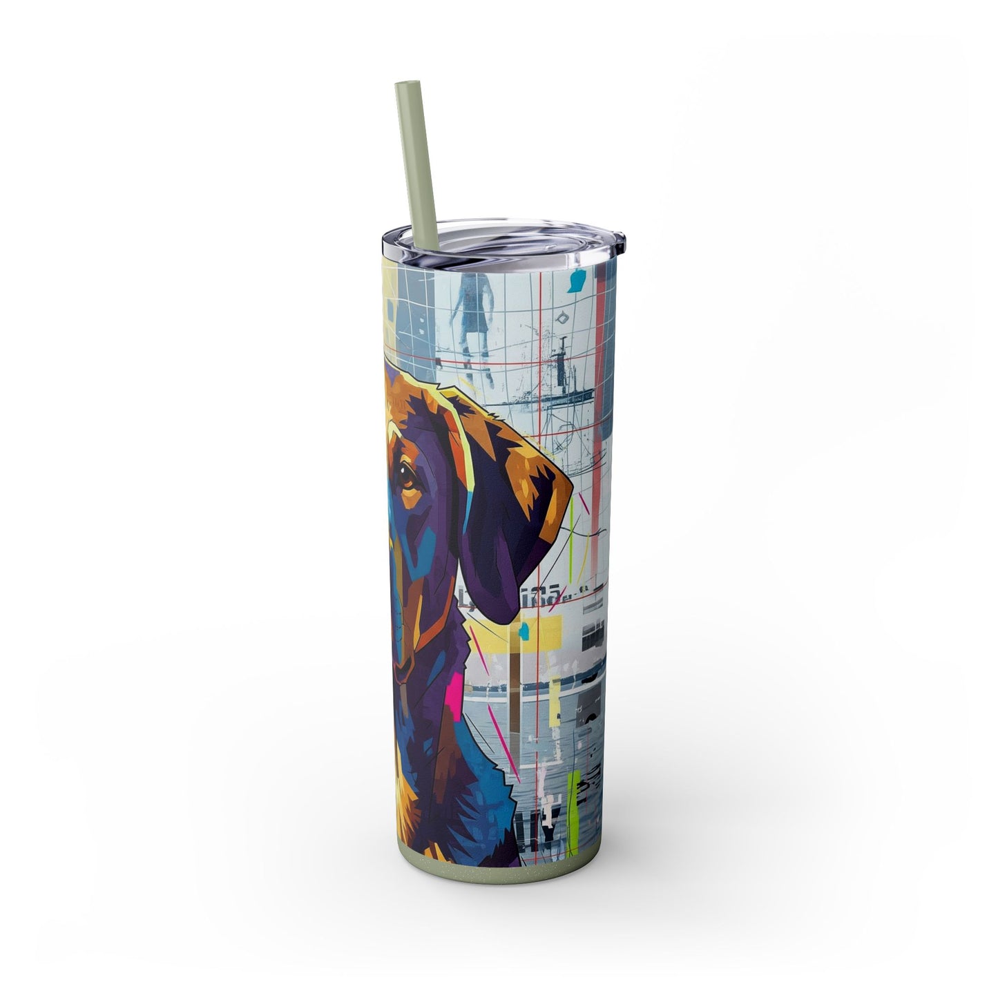 Skinny Tumbler with Straw – 20 oz Stainless Steel Cup