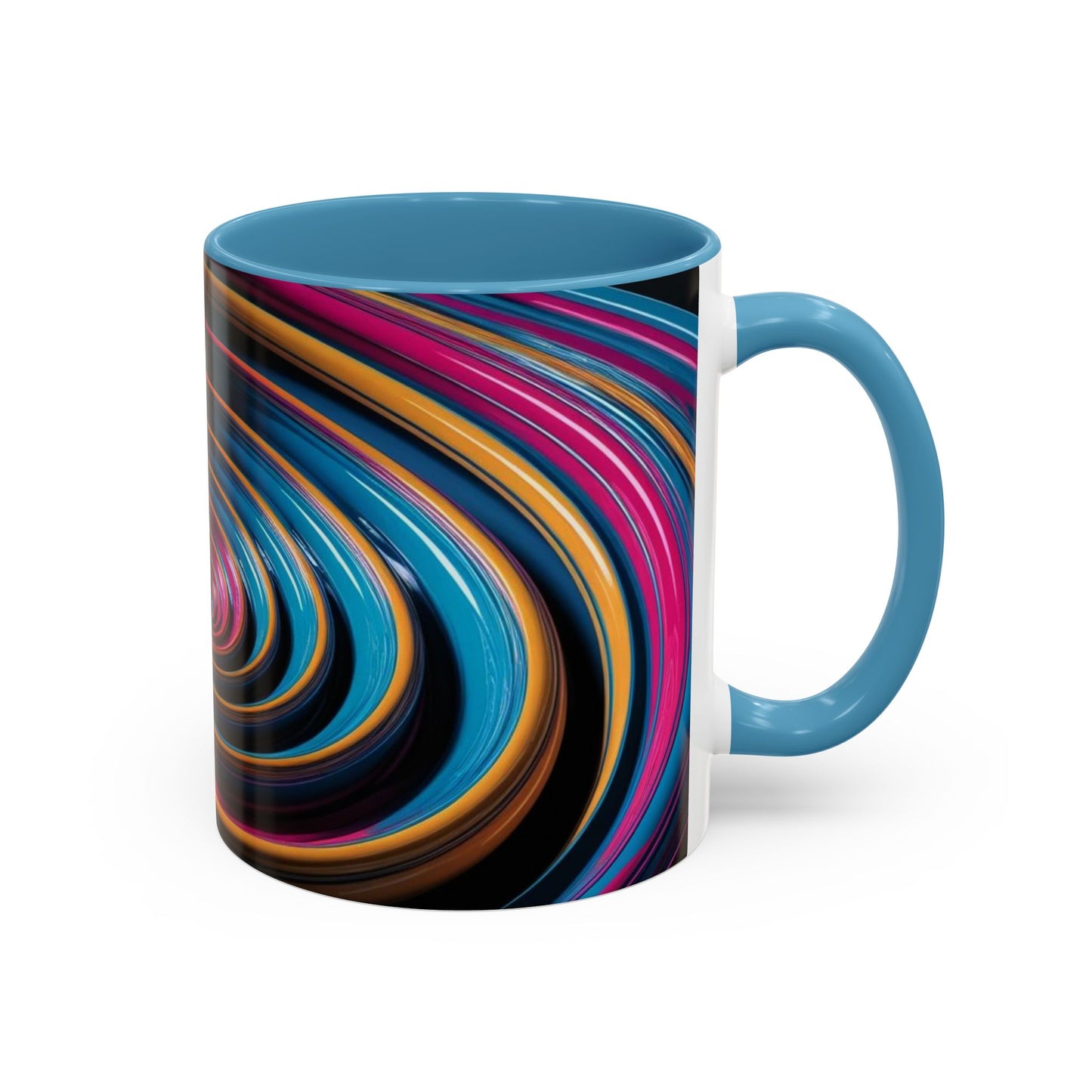 Optical Illusion Accent Mug – Ceramic Coffee Cup