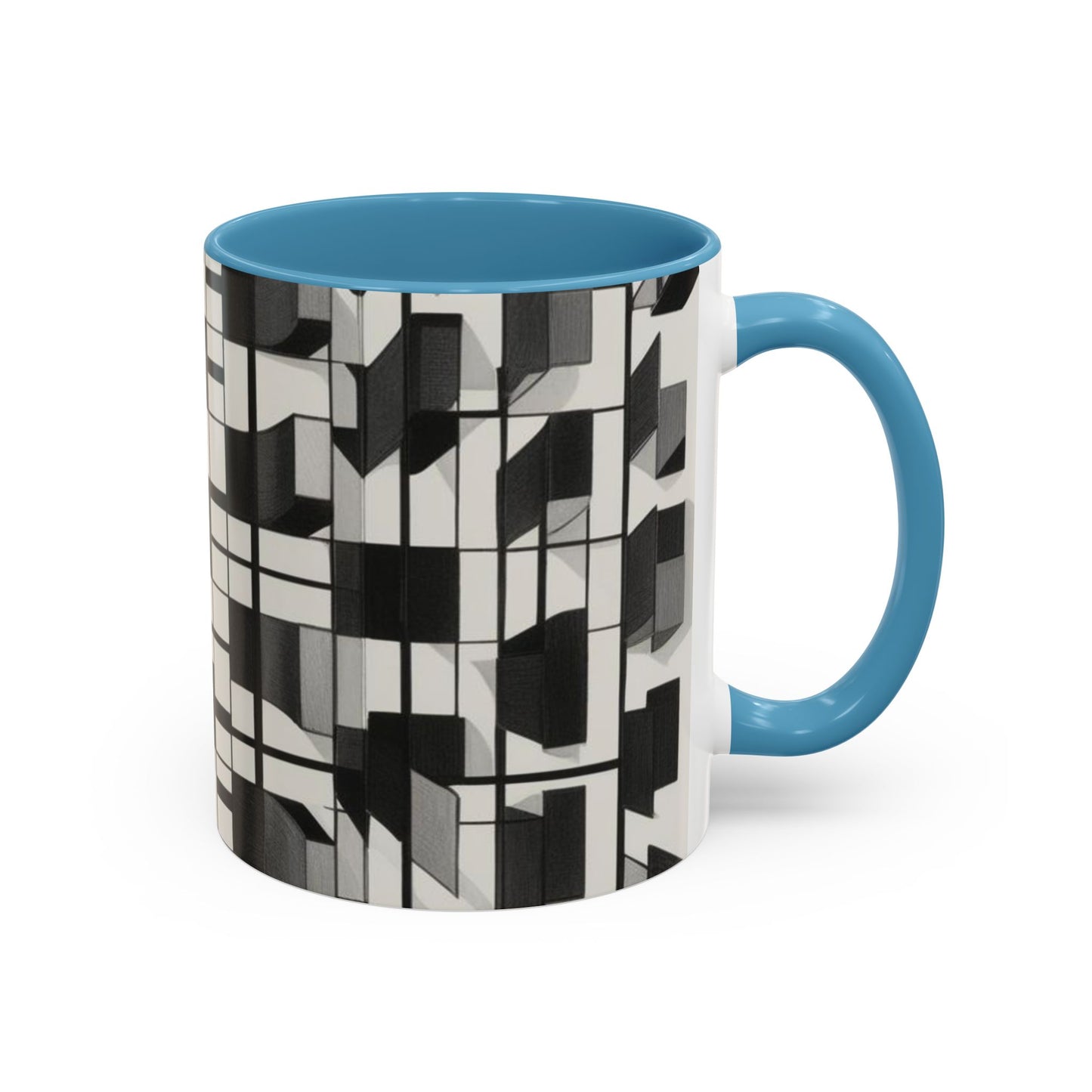Optical Illusion Accent Mug – Ceramic Coffee Cup