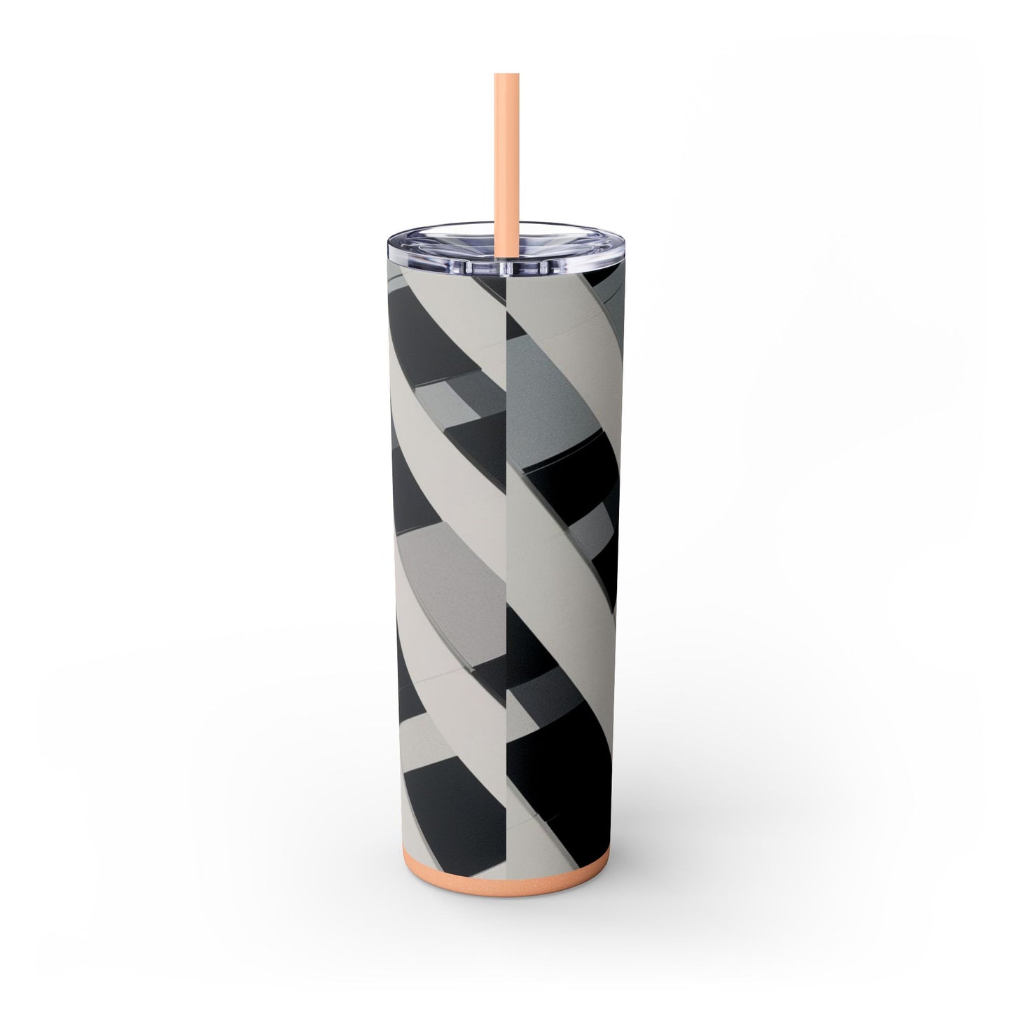 Optical Illusion Skinny Tumbler with Straw, 20oz