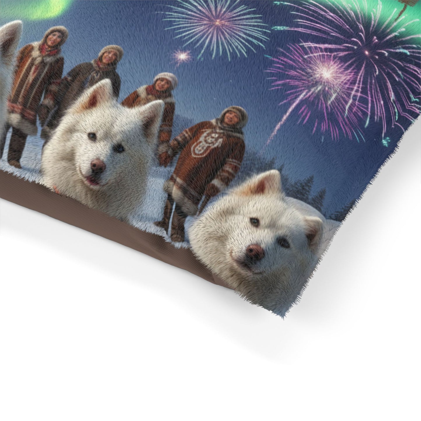 Northern Lights American Eskimo Dogs Pet Bed