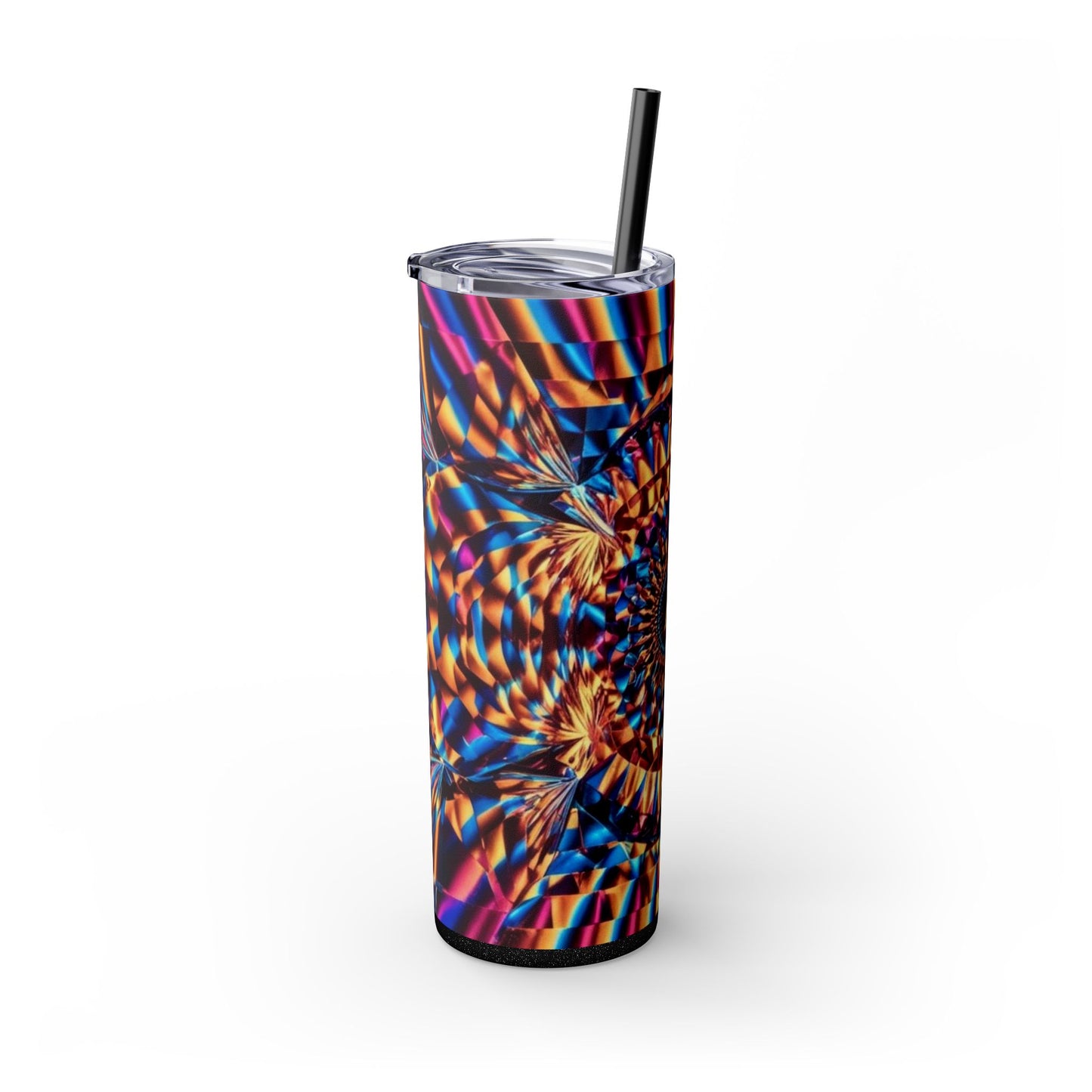 Optical Illusion Skinny Tumbler with Straw, 20oz