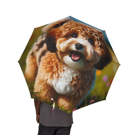 Russkaya Tsvetnaya Bolonka Semi-Automatic Foldable Umbrella