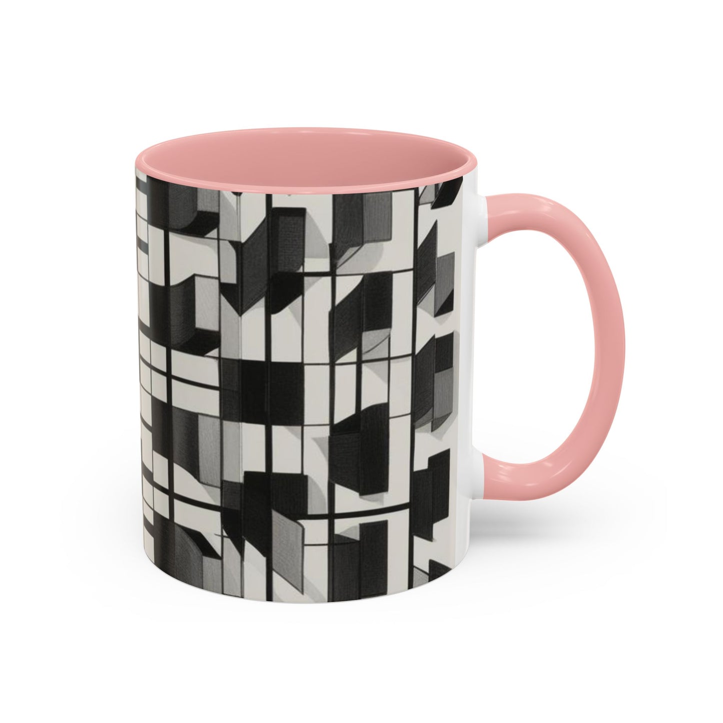 Optical Illusion Accent Mug – Ceramic Coffee Cup
