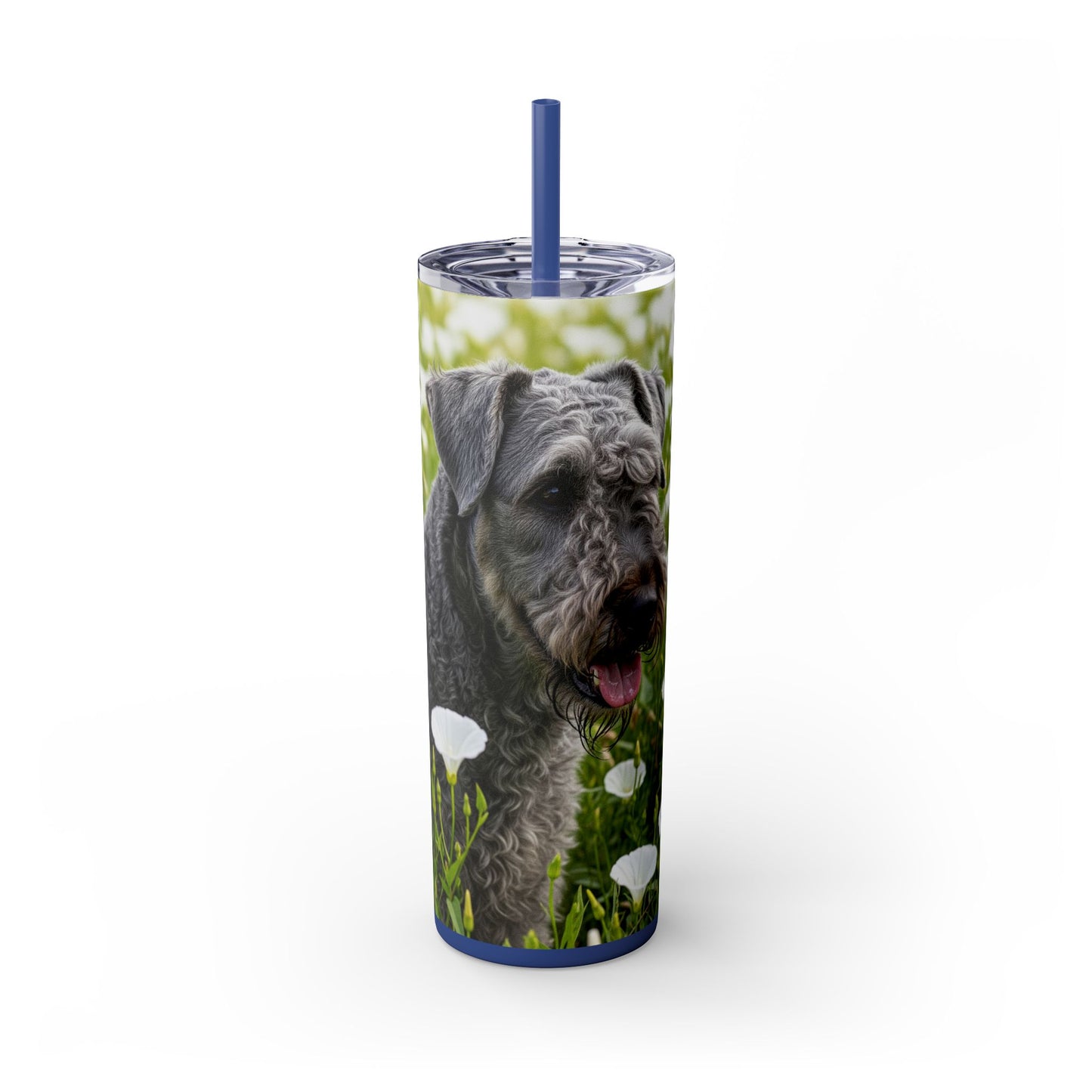 Kerry Blue Terrier Tumbler with Straw, 20oz