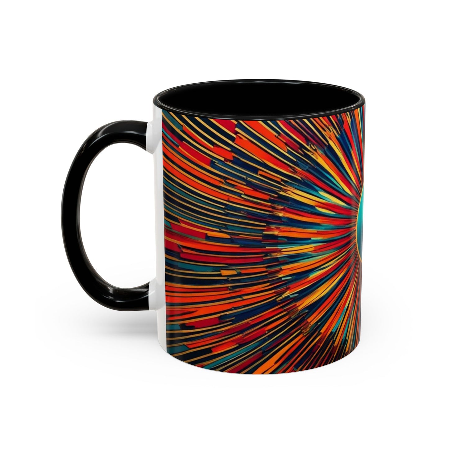 Optical Illusion Accent Mug – Ceramic Coffee Cup