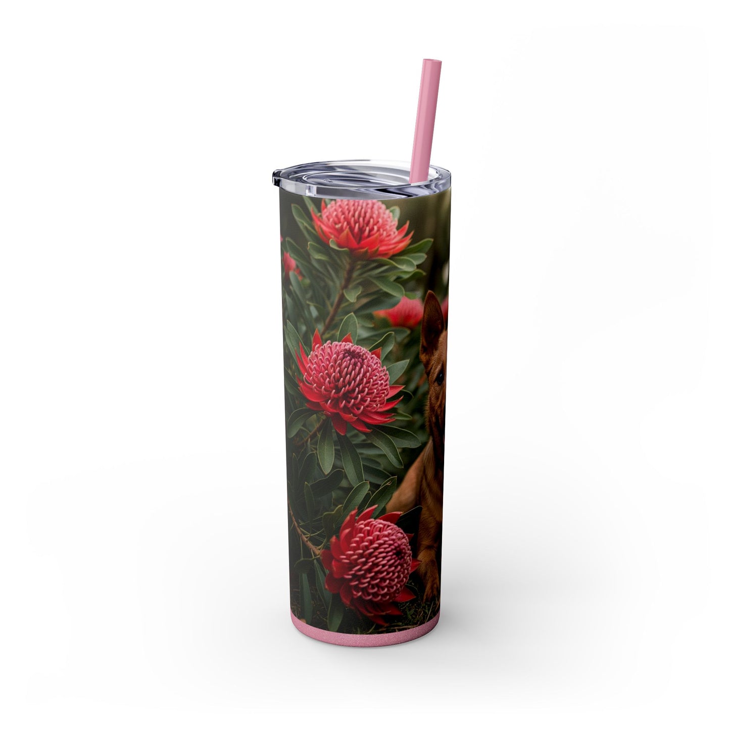 Australian Terrier Skinny Tumbler with Straw, 20oz