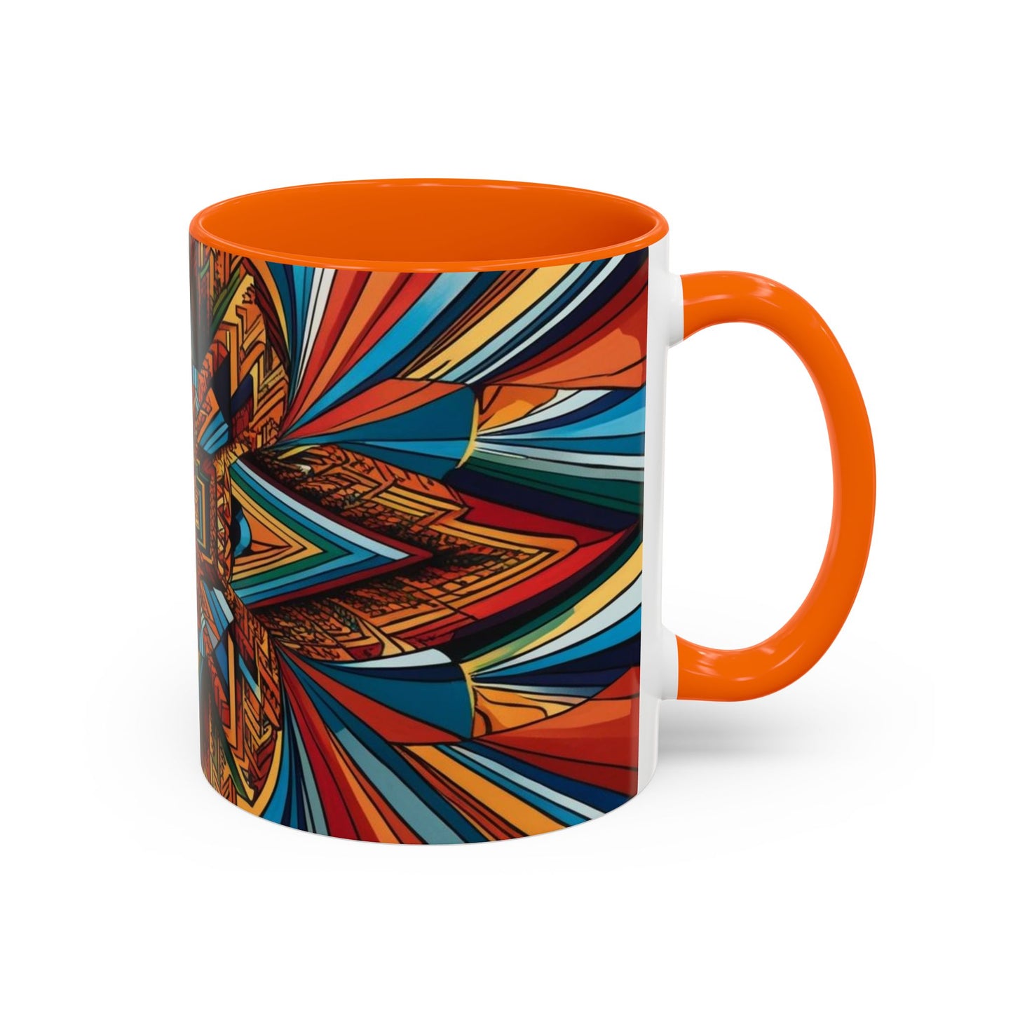 Optical Illusion Accent Mug – Ceramic Coffee Cup