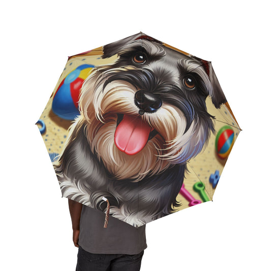 Miniature Schnauzer Semi-Automatic Foldable Umbrella