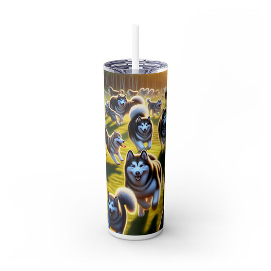 Alaskan Malamute Tumbler with Straw, 20oz