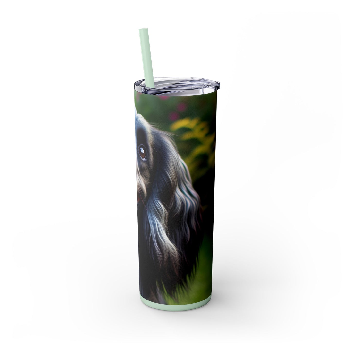Blue Picardy Spaniel Tumbler with Straw, 20oz