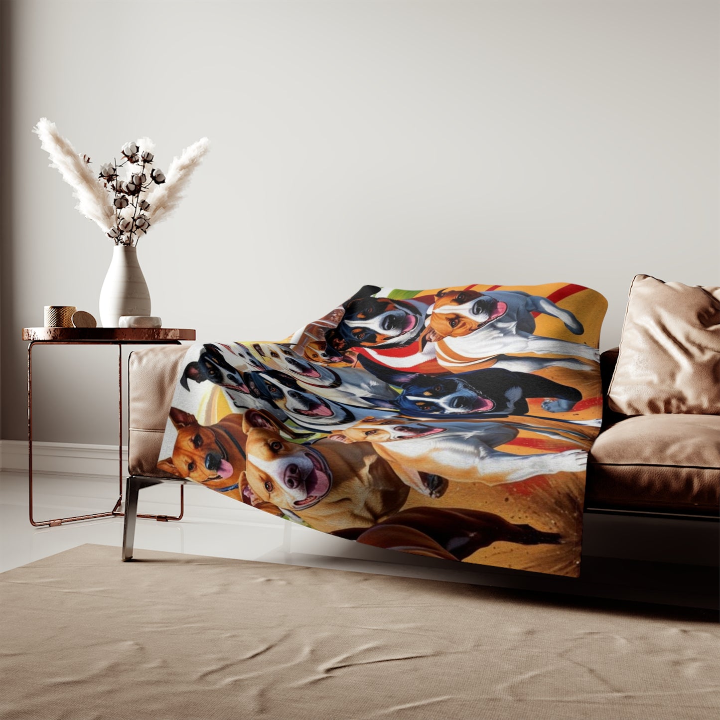 Racing Dogs Sweatshirt Blanket