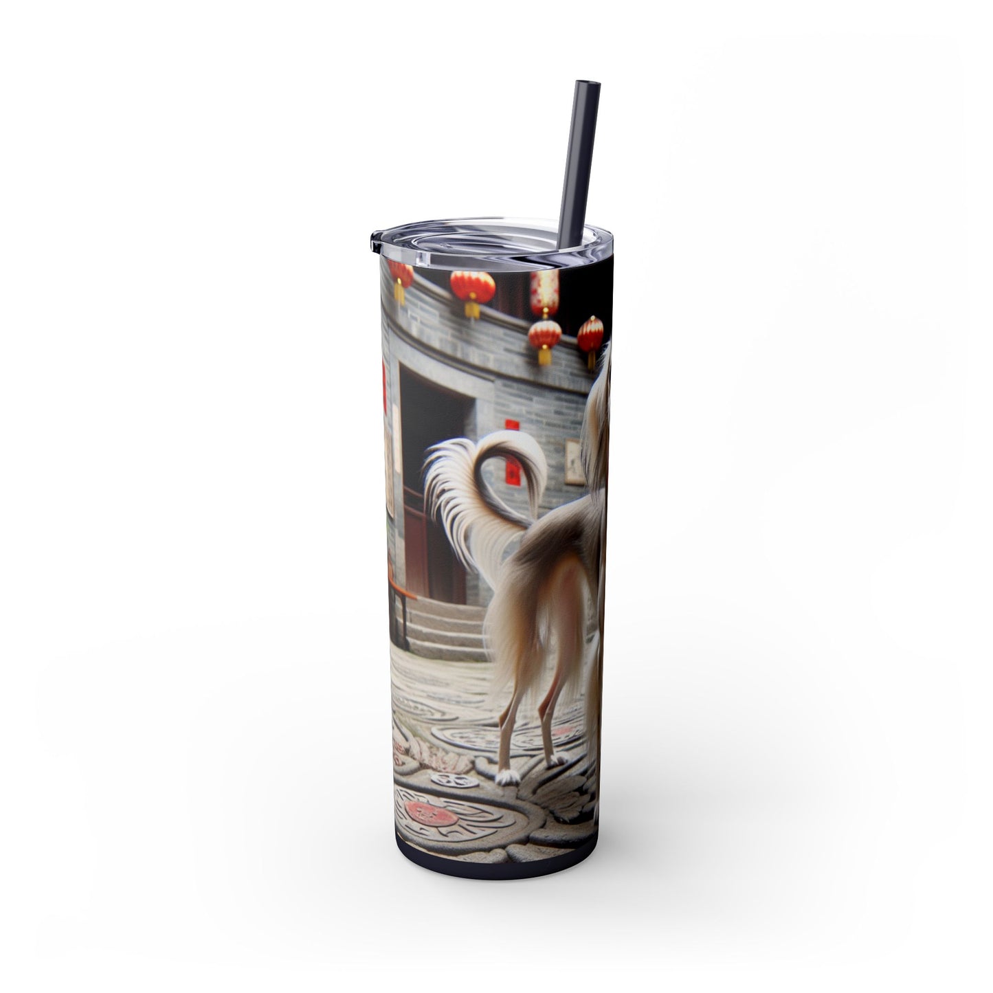 Gobelet Saluki chinois avec paille, 590 ml