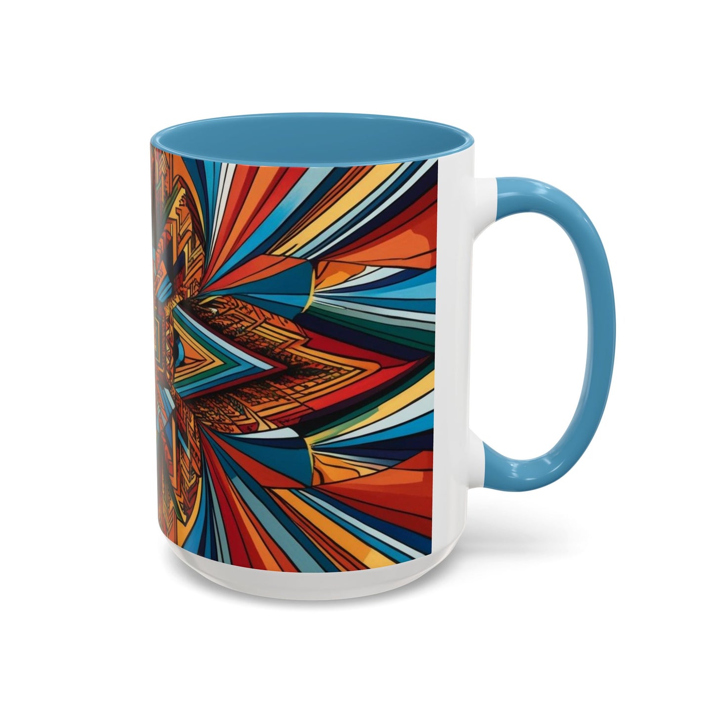 Optical Illusion Accent Mug – Ceramic Coffee Cup