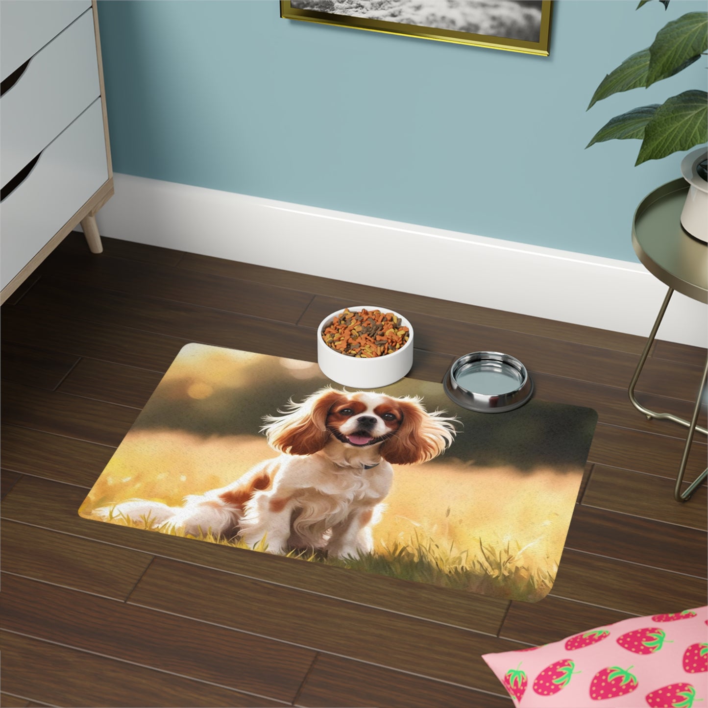 Pet Food Mat (12x18) - Cavalier King Charles Spaniel