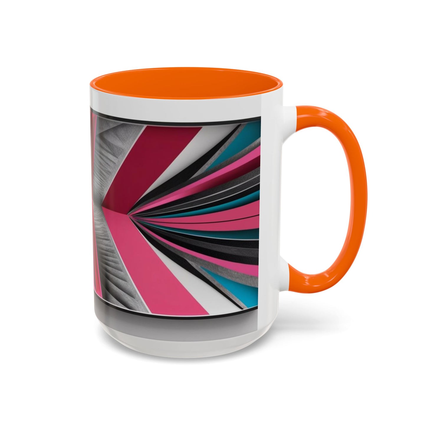 Optical Illusion Accent Mug – Ceramic Coffee Cup