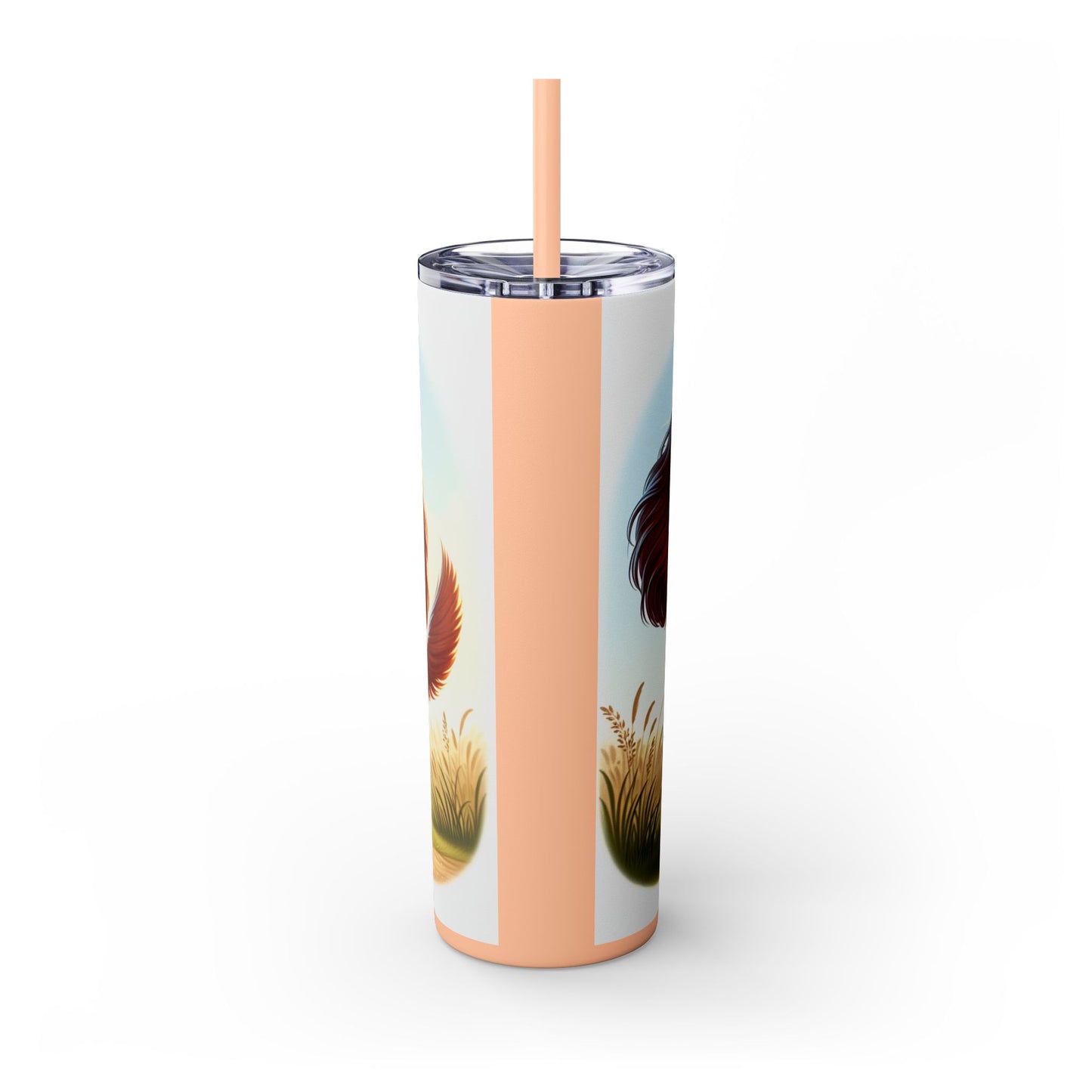 English Toy Spaniel Skinny Tumbler with Straw, 20oz