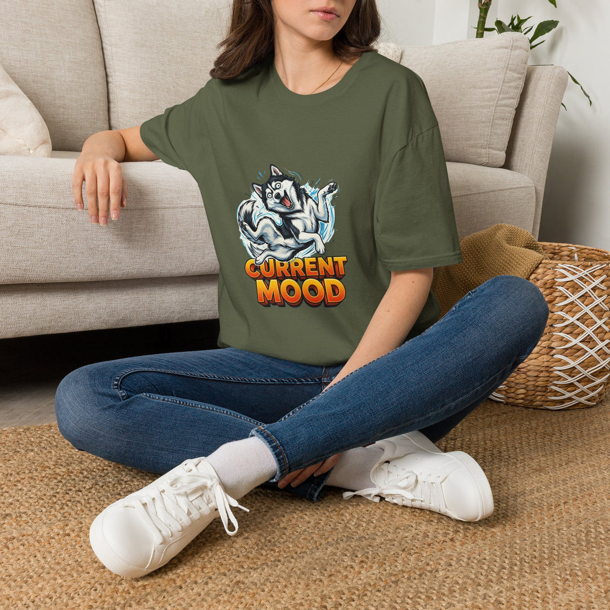 Siberian Husky Current Mood Tee Shirt