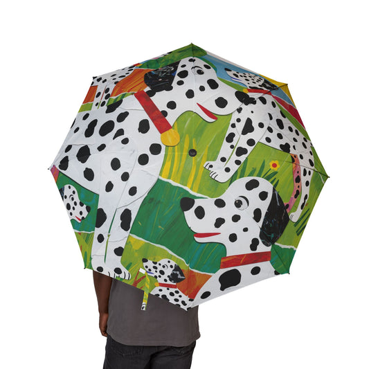 Dalmatian Semi-Automatic Foldable Umbrella
