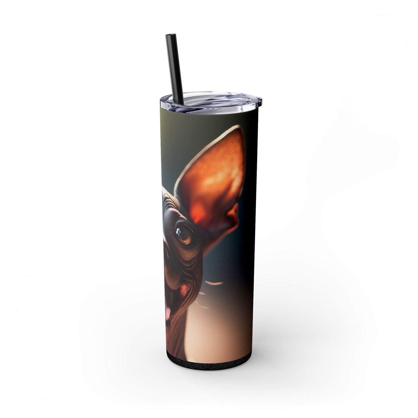 Xoloitzcuintli Skinny Tumbler with Straw, 20oz
