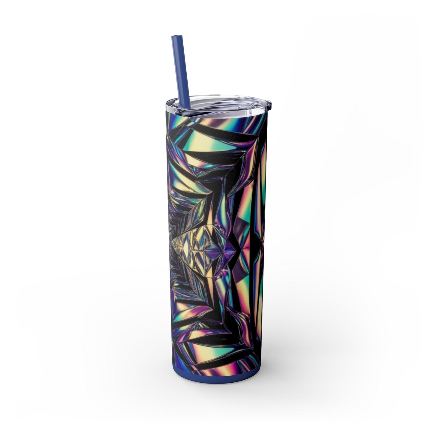 Optical Illusion Skinny Tumbler with Straw, 20oz