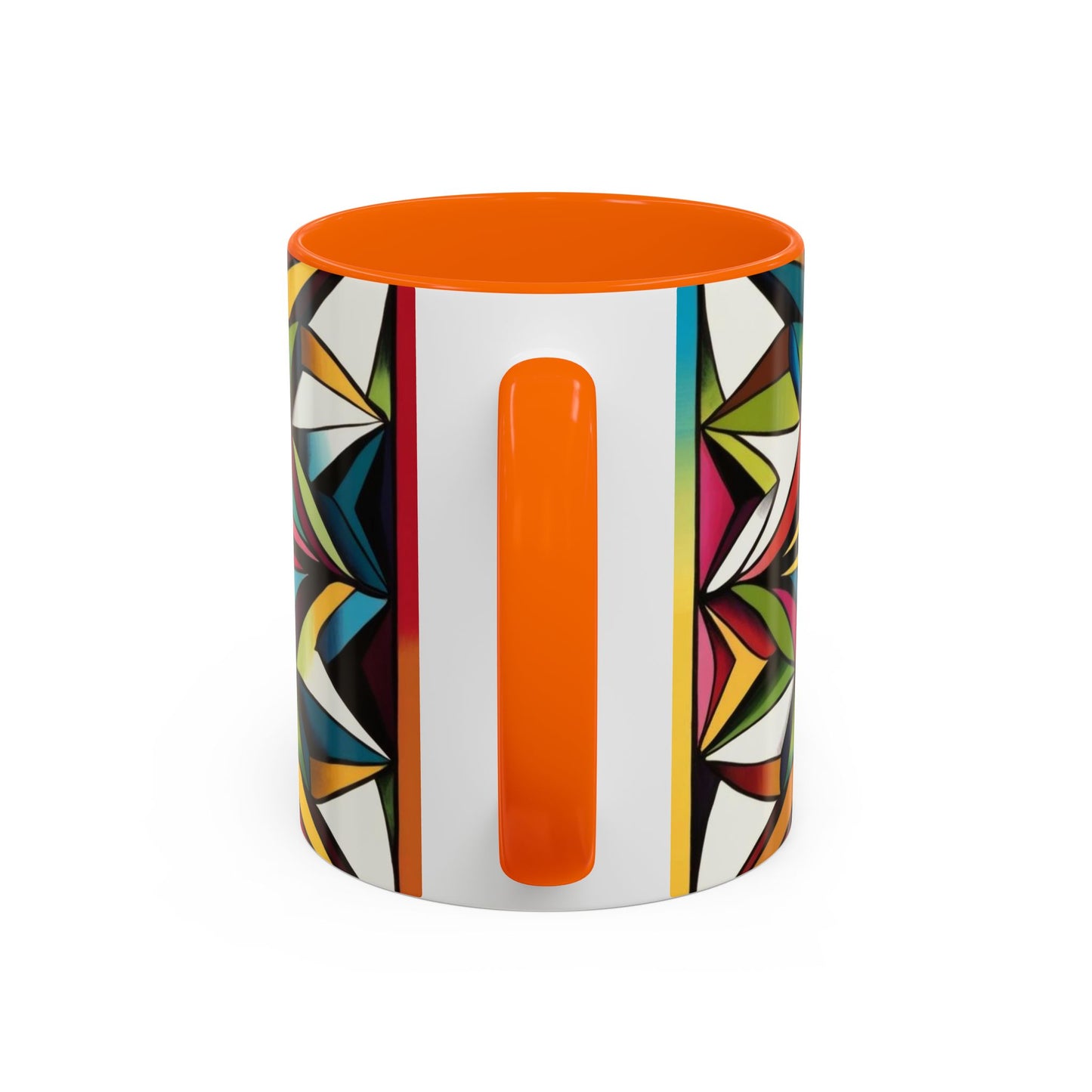 Optical Illusion Accent Mug – Ceramic Coffee Cup