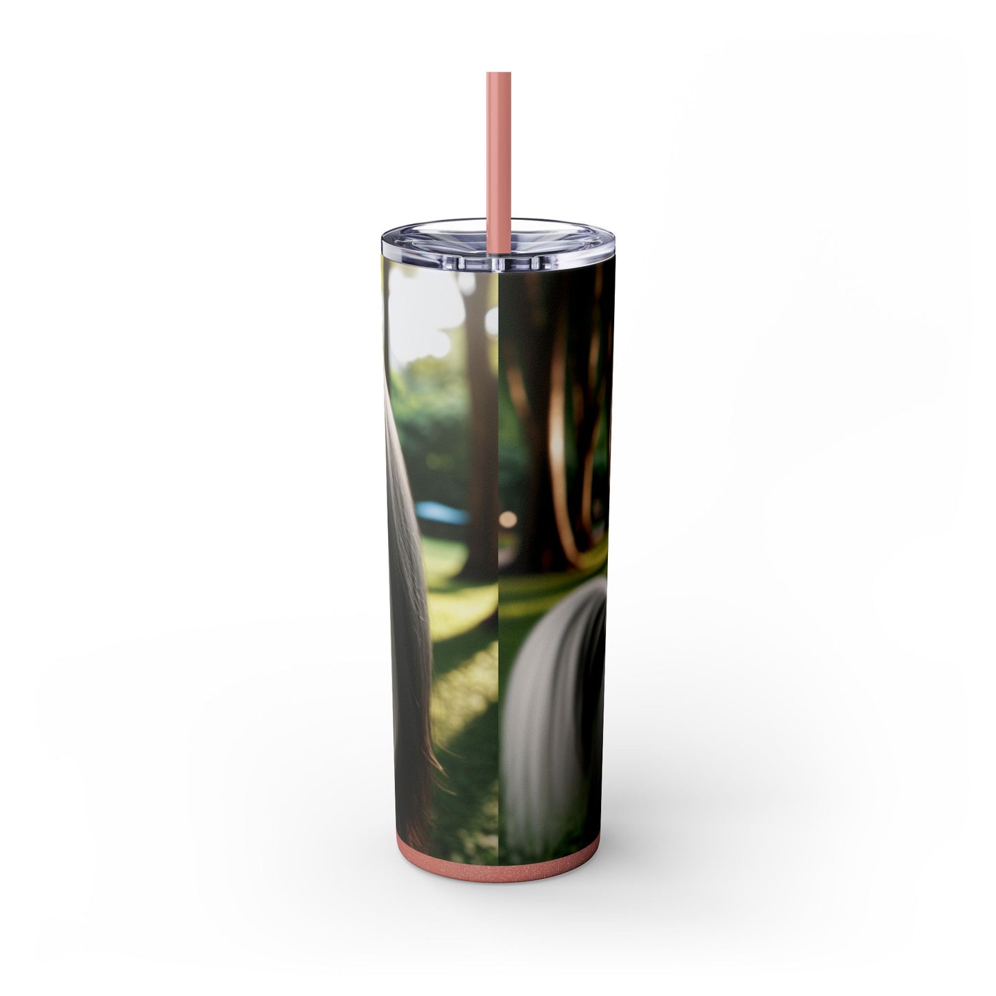 Tibetan Terrier Skinny Tumbler with Straw, 20oz
