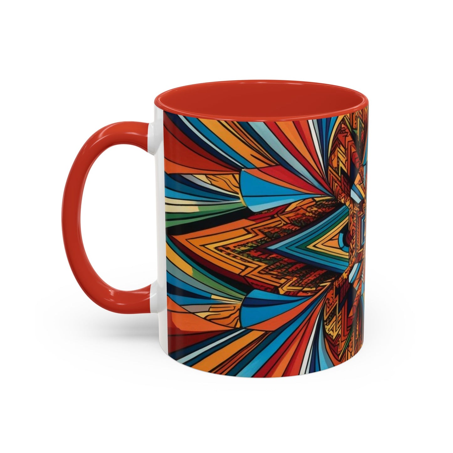 Optical Illusion Accent Mug – Ceramic Coffee Cup
