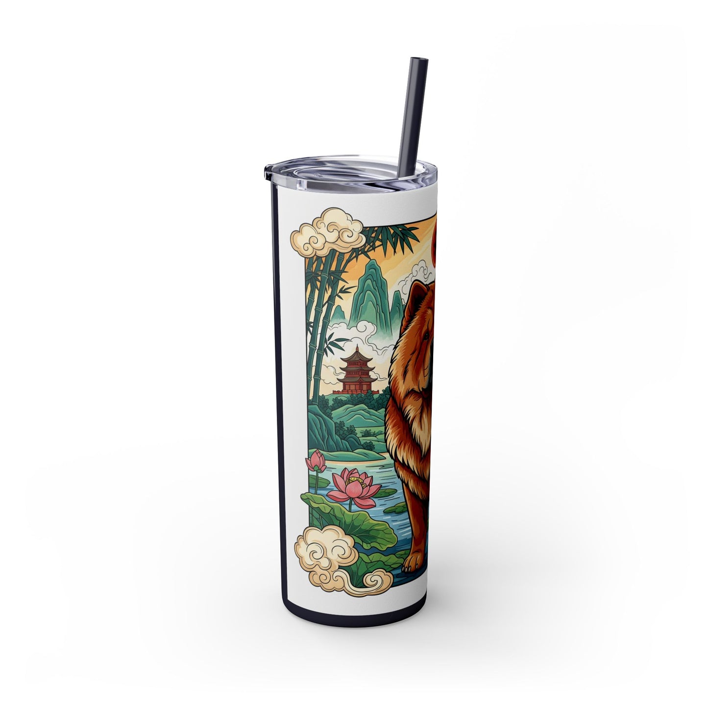 Skinny Tumbler with Straw – 20 oz Stainless Steel Cup