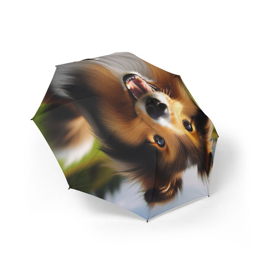 Shetland Sheepdog Semi-Automatic Foldable Umbrella