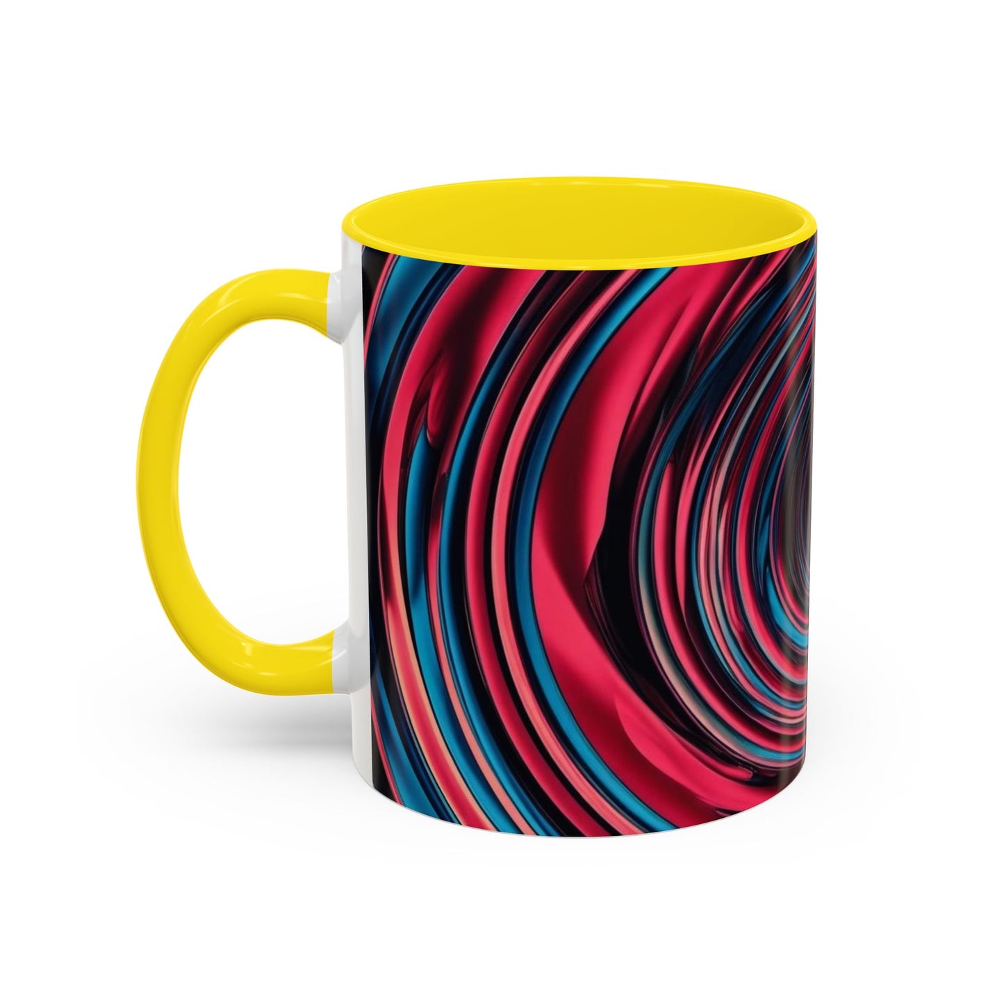 Optical Illusion Accent Mug – Ceramic Coffee Cup