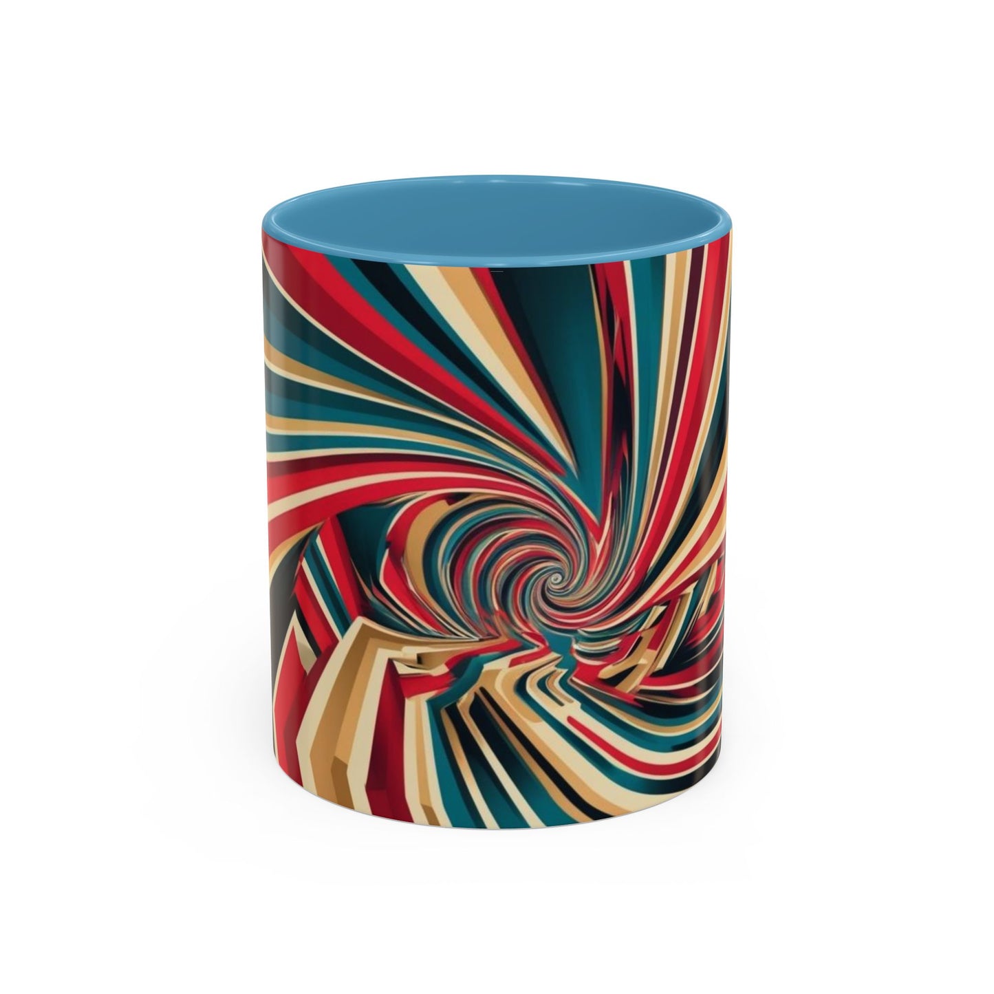Optical Illusion Accent Mug – Ceramic Coffee Cup