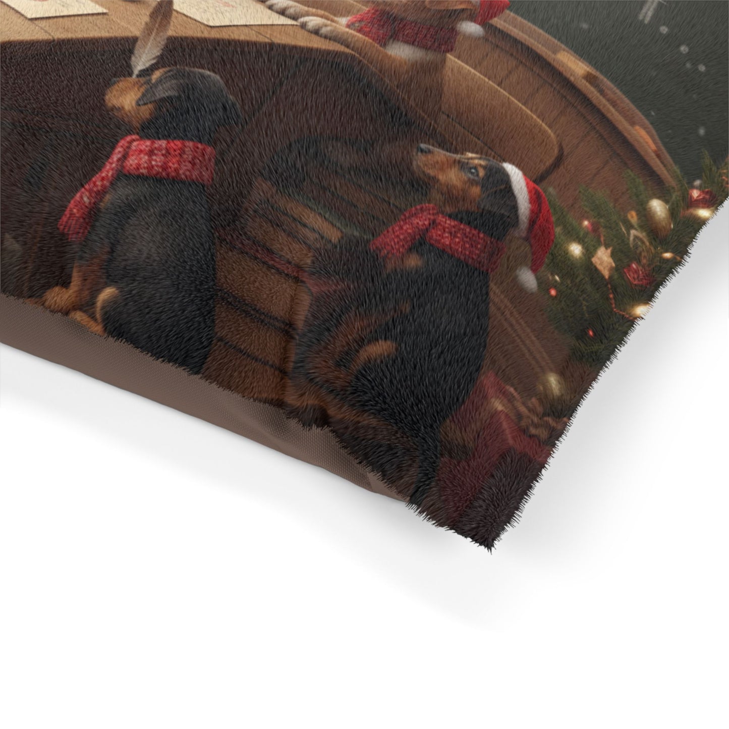 Holiday Puppies Writing a 'Dear Santa' Letter Pet Bed