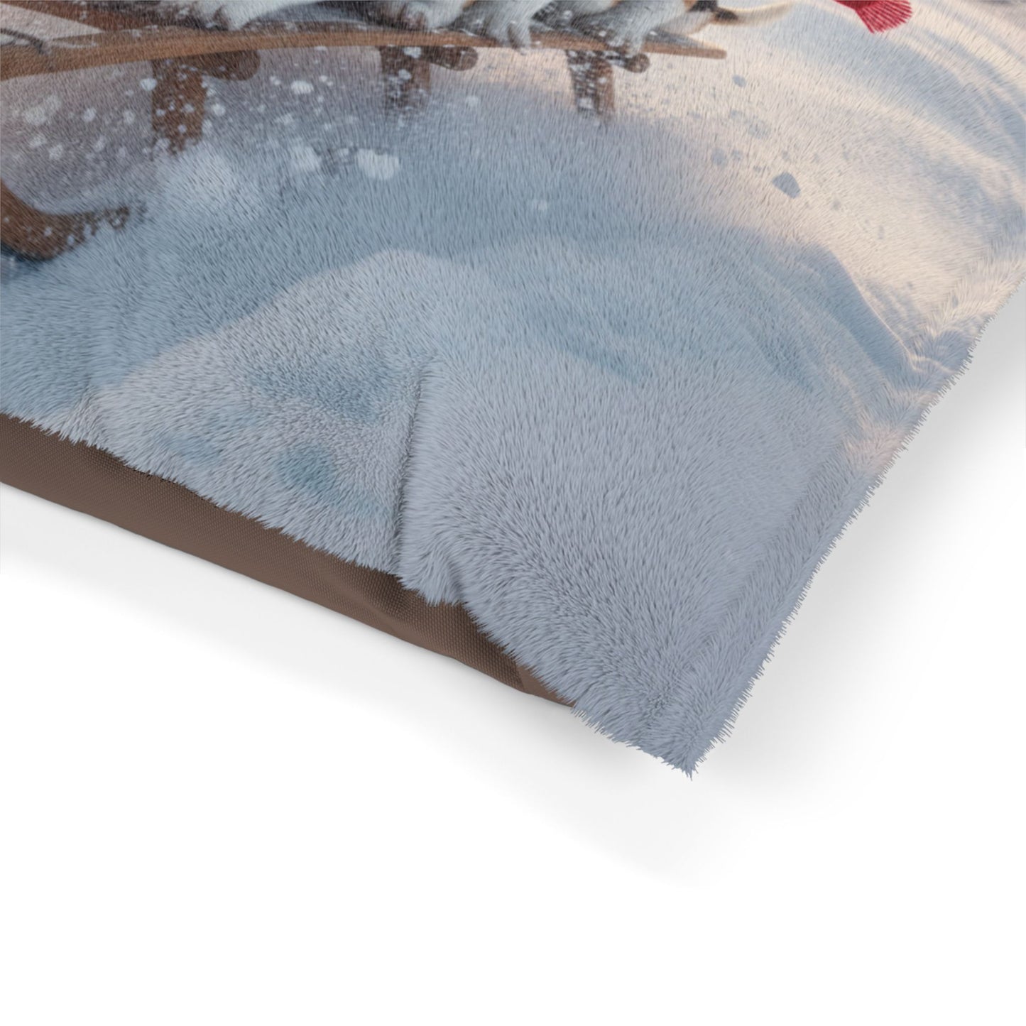 Holiday Sledding Beagle Pet Bed